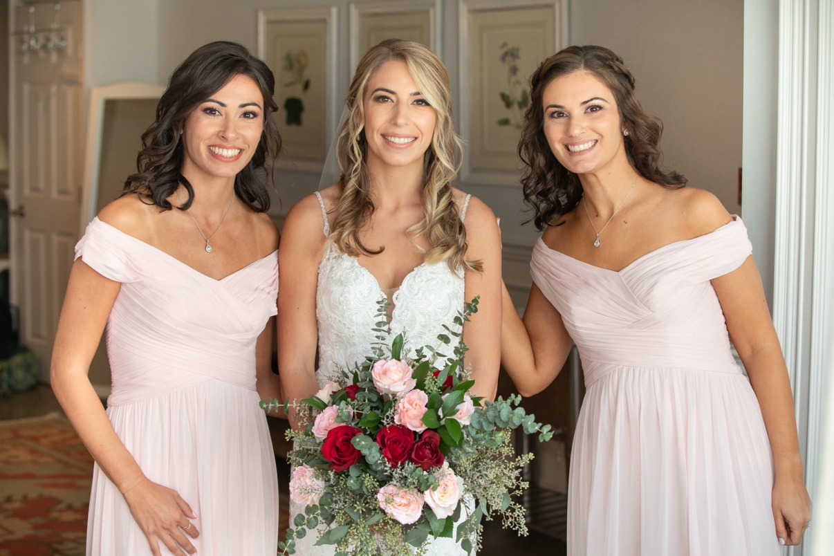 Bridesmaids celebrating at a Long Island wedding — the kind of unposed moment Super 8 film was made for